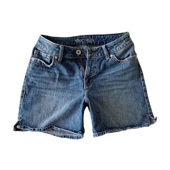 BTC  BootHeel Sheryl Crow Fairfax High Rise Denim Jean Shorts Size 27/4 - Picture 1 of 6
